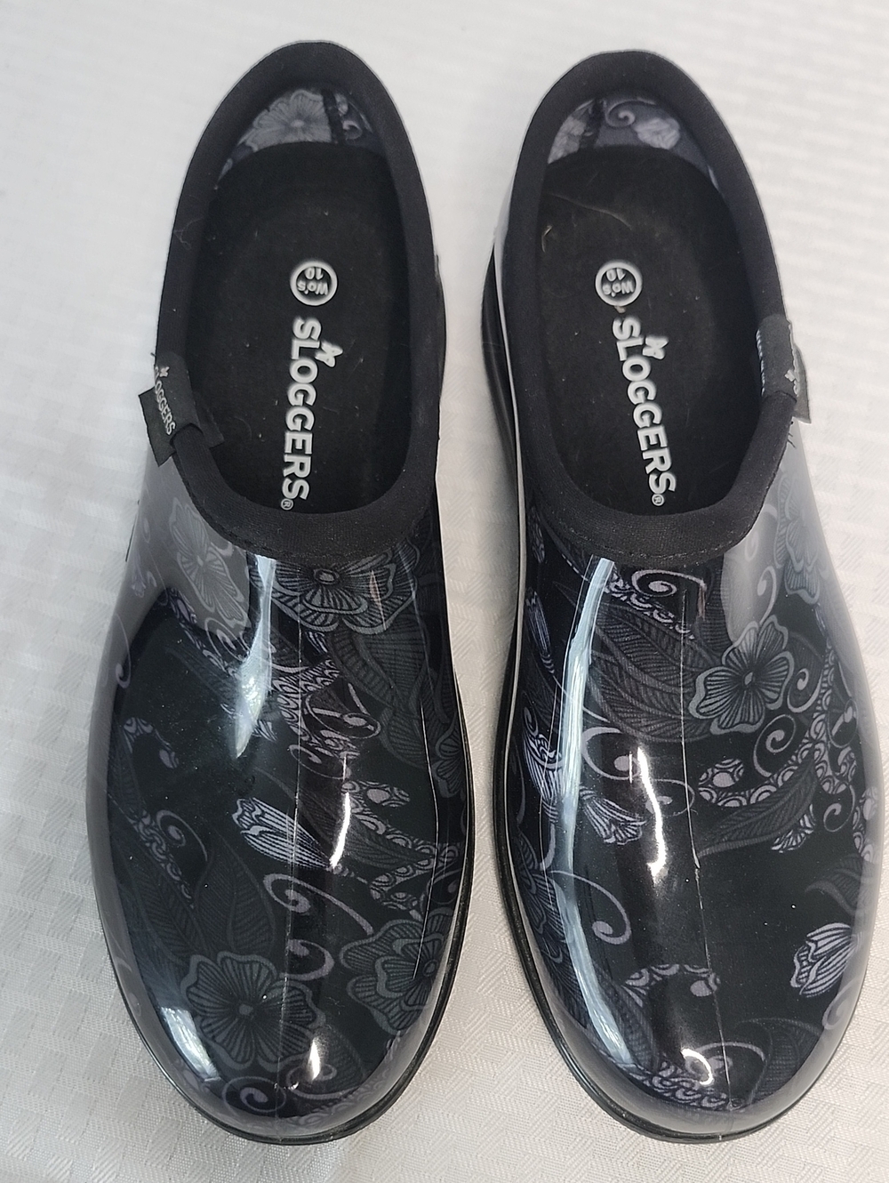 Sloggers Waterproof  Rain Garden Clog Size 10 Black Gray NEW